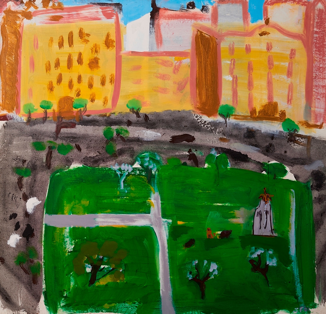 Artwork by Joe Furlonger, Untitled City Scape, Made of acrylic on canvas