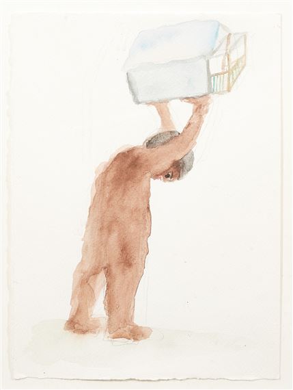 Untitled (Figure Holding Up a House)