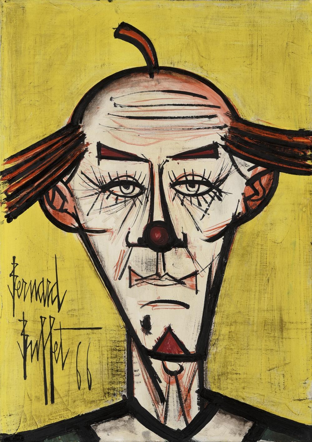 Buffet Bernard Clown chauve (1966) MutualArt