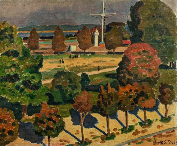 Le jardin public et le semaphore, Honfleur