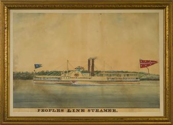 THE HUDSON RIVER SIDEWHEEL STEAMBOAT "NORTH AMERICA." - James & John Bard