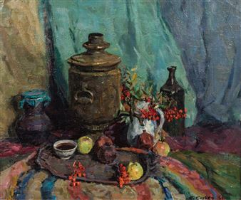 Nature morte au Samovar - Serguei Mikhailovitch Skoubko