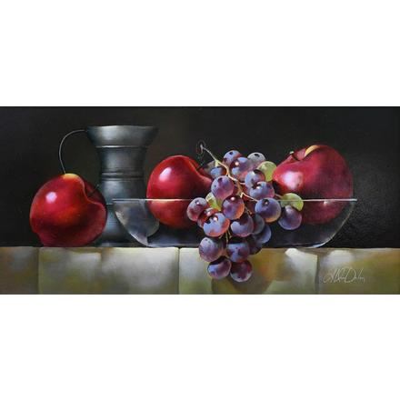 Still Life with Red Grapes and Apples by William van Dalen