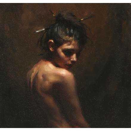 Artwork by Jeremy Mann, Portrait Study #2, Made of oil on panel