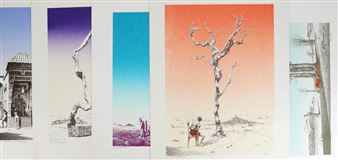 A set of 5; etchings - Jan  van der Loo