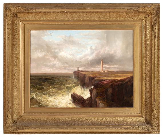 Stormy waters of Lighthouse by J.B. Smith, 1863