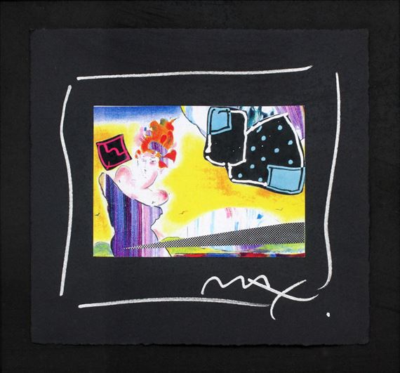 Peter Max | FEMALE FIGURE WITH OBJECTS | MutualArt