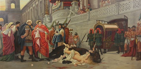 neoclassical Roman tragedy scene by E. L. Kinloch