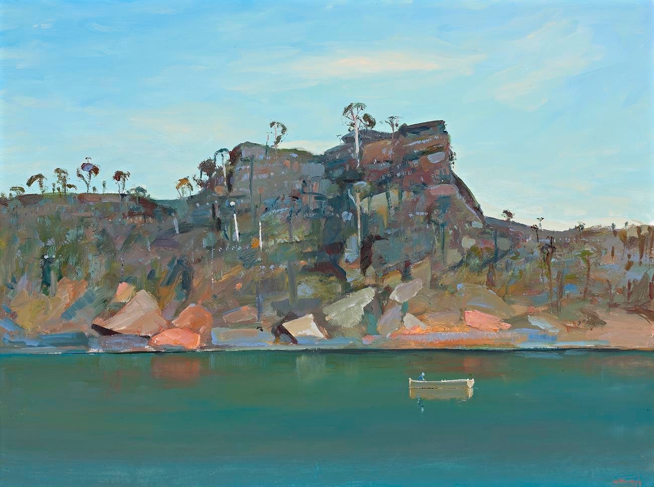 SHOALHAVEN RIVER WITH BOAT by Arthur Boyd, circa 1980