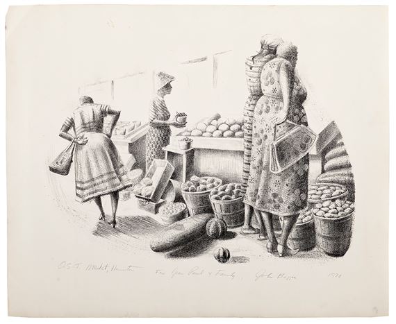 Old Spanish Trail Market, Houston, Texas by John Biggers, 1970