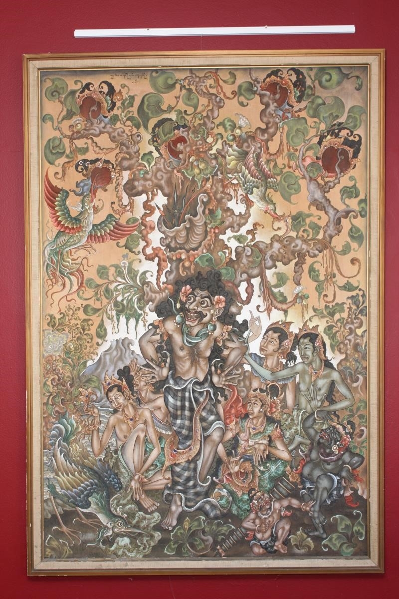 Artwork by Ida Bagus Njoman Rai Grija, Balinese Offering, Made of Acrylic on canvas