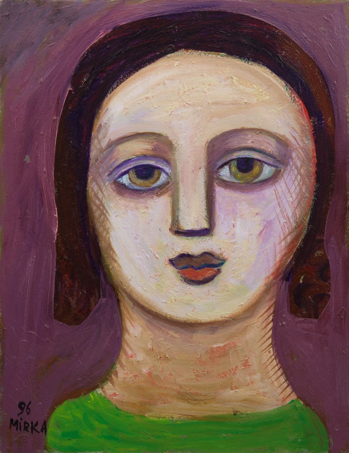 Female Portrait by Mirka Mora, 1996