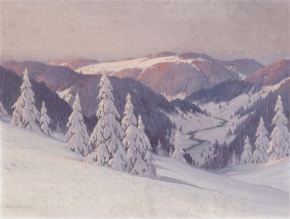 Winter Landscape by Karl Hauptmann