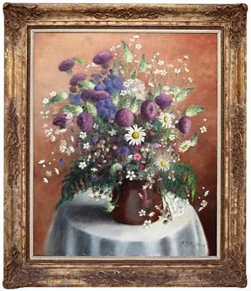 Bouquet in a vase by Božena Jelínková-Jirásková, 1935