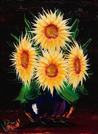 Dean Vella | Moonlit Sunflowers | MutualArt