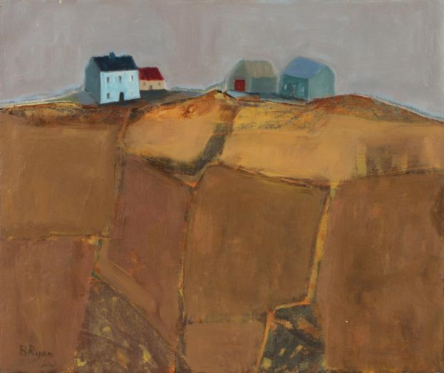 Artwork by Bridget Ryan, FARM HOUSE IN CONNEMARA, Made of Oil on Board