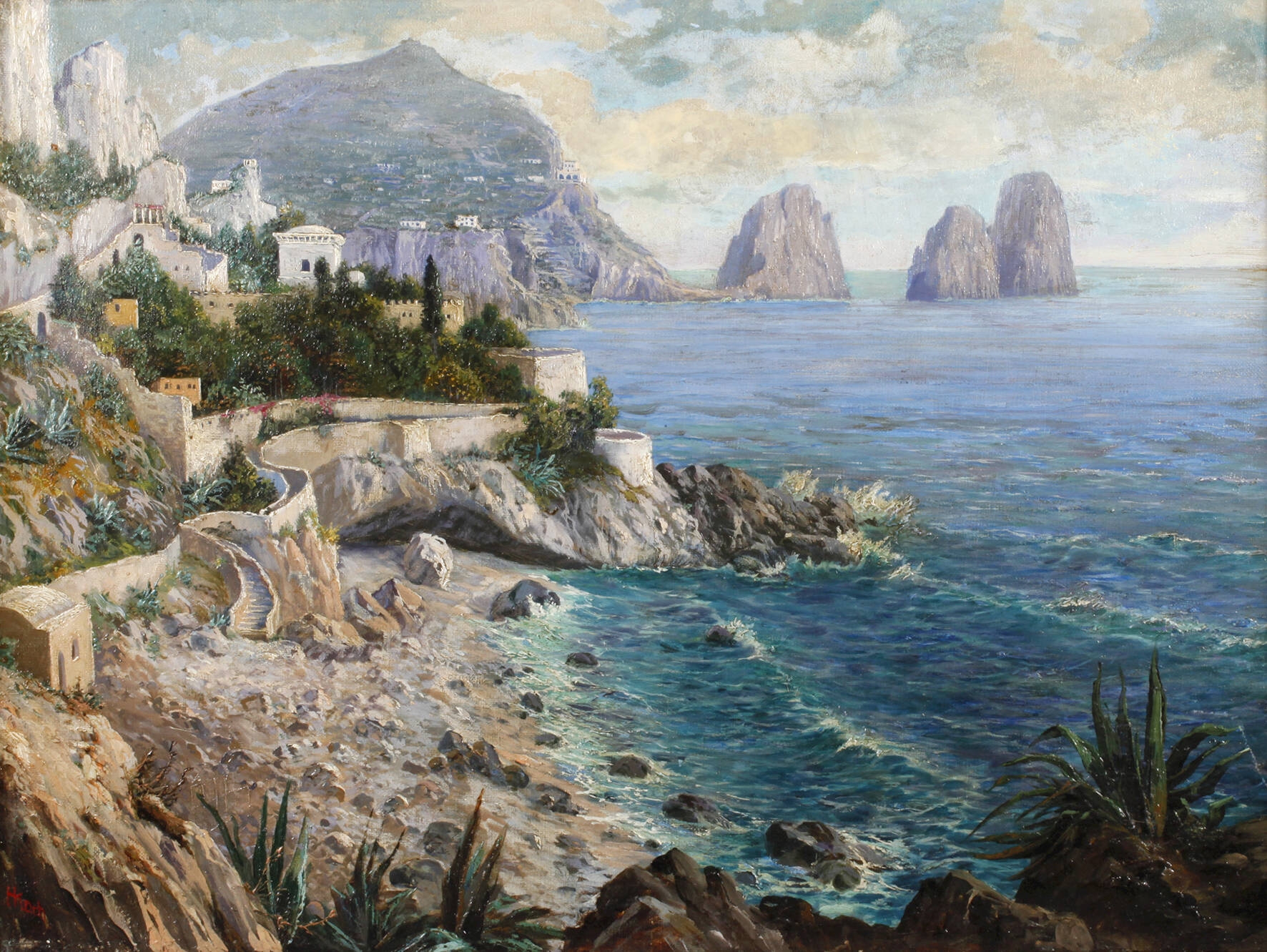 Küste auf Capri by Hermann Koch, December 1924