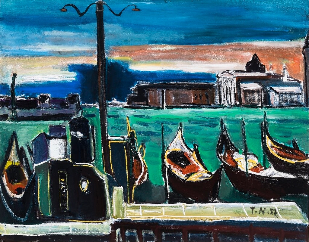 Artwork by Thomas Niederreuther, View of San Giorgio in Venice, Made of Oil on canvas