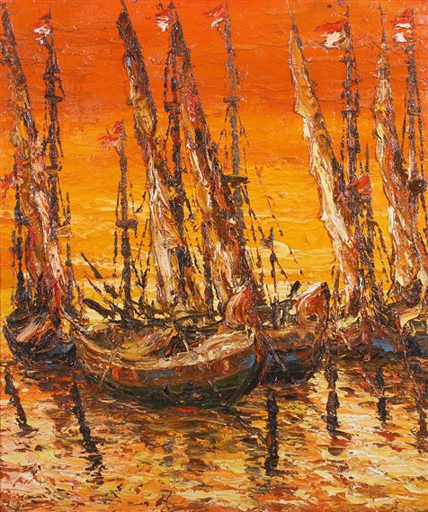 Senja di Pantai by Mozes Misdy