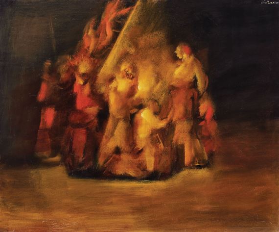 Scene after a Velasquez Painting by Mircea Ciobanu, 1980