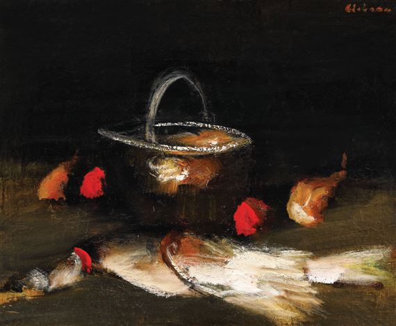 Nature morte aux poissons by Mircea Ciobanu, 1980
