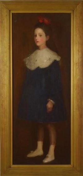 Girl in Blue by Stansmore Richmond Leslie Dean Stevenson, circa  1897