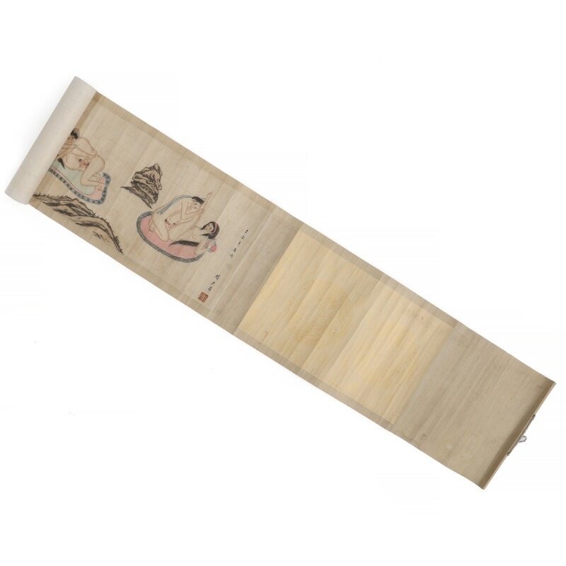 Japanese School, 20th Century | A Japanese shunga scroll | MutualArt
