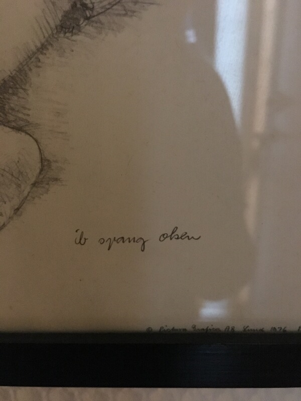 Artwork by Ib Spang Olsen, Three sleeping children, Made of Pen on paper