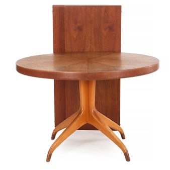 3 Works: Circular dining table; Two extra leaves - Westbergs Möbler
