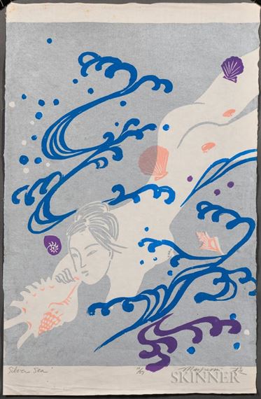 Mayumi Oda (b. 1941), Silver Sea by Mayumi Oda, 1986