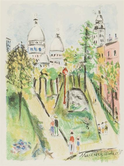 Place Saint-Pierre from PARIS CAPITALE by Maurice Utrillo, 1955