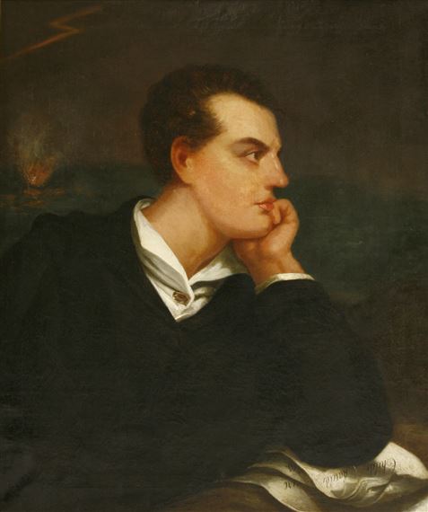 Richard Westall Portrait Of George Gordon Byron 6th Baron Byron 17 14 Half Length In Profile Mutualart