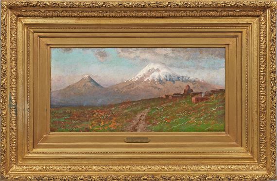 Ansicht des Großen und Kleinen Ararat by Georgii Zakharovitch Bashindzhagian, 1912
