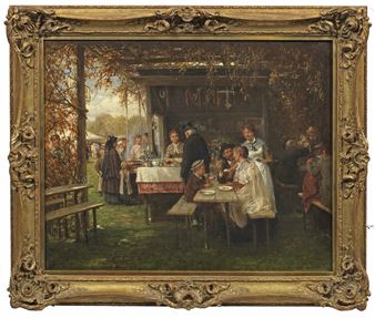 "Bratwurstbude auf einem Thüringer Vogelschießen" - Casimir Geibel