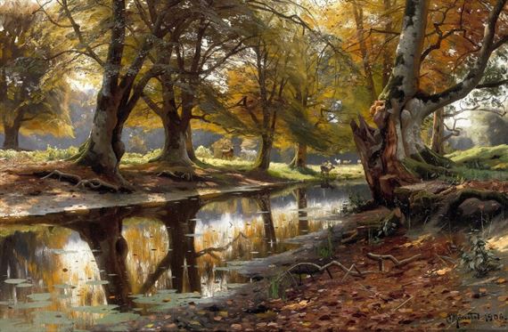 Autumn Mossy Creek by Peder Mork Monsted 