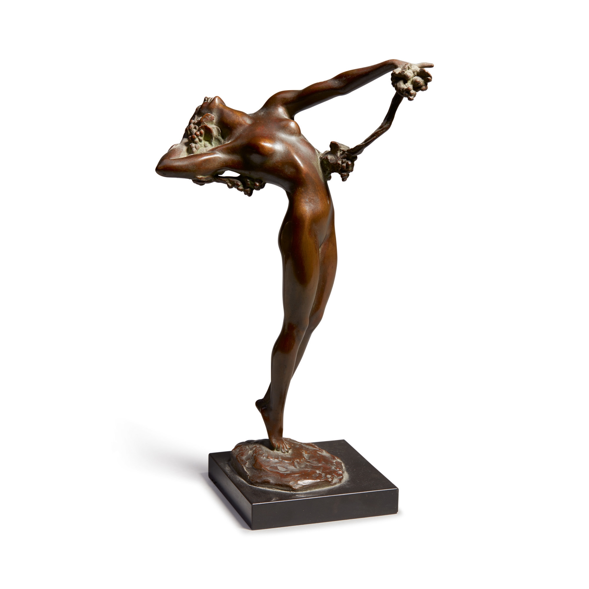 Artwork by Harriet Whitney Frishmuth, THE VINE, Made of bronze with brown patina