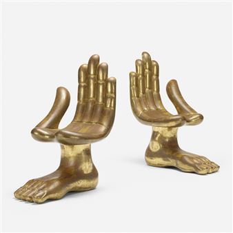 Hand Foot chairs, pair - Pedro Friedeberg
