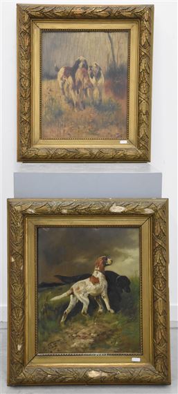 2 Works: Paire de peintures by Henry Schouten
