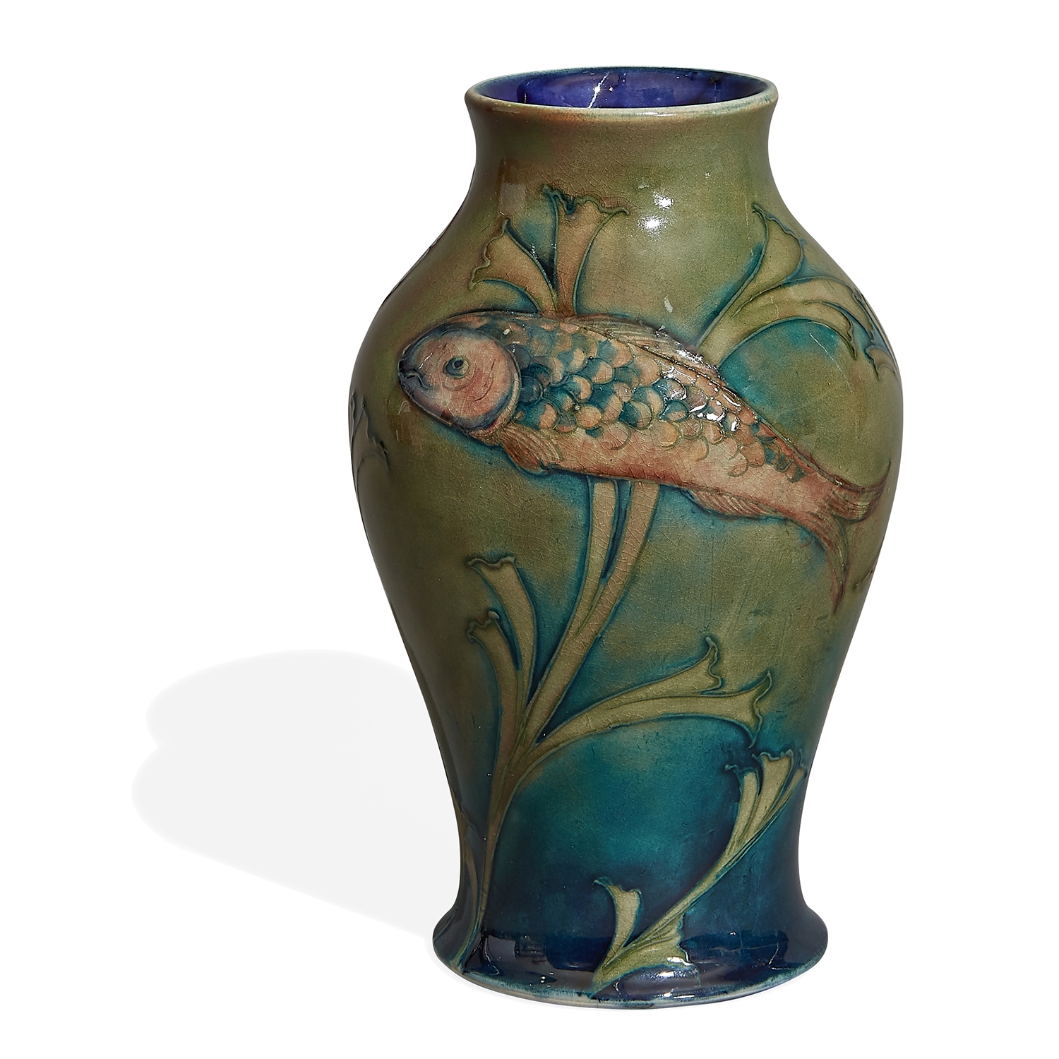 William Moorcroft | Flambé Fish Vase (1918 - 1929) | MutualArt