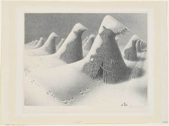January by Grant Wood, 1938