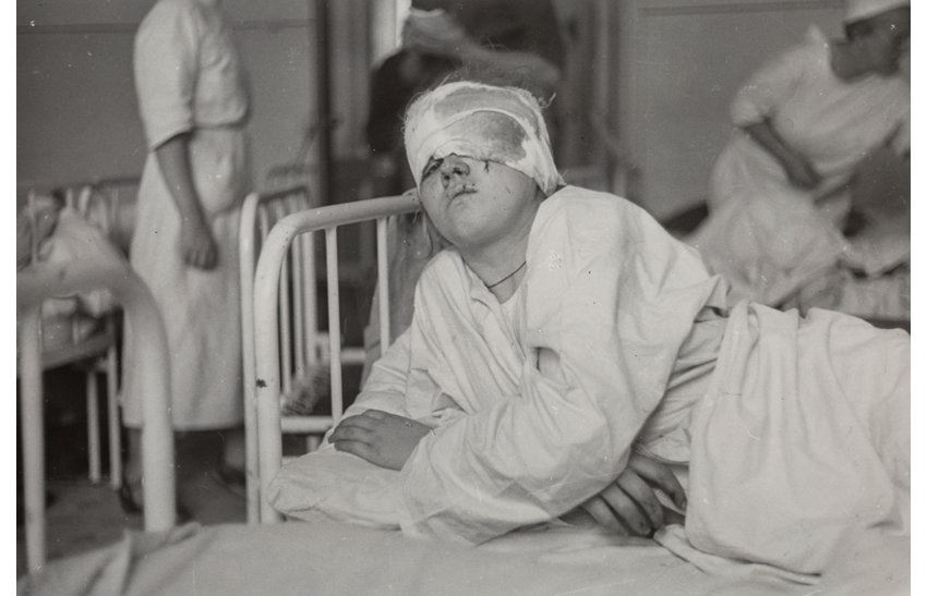 Artwork by Julien Bryan, Seven Press Photographs from the Siege of Warsaw, Made of Gelatin silver