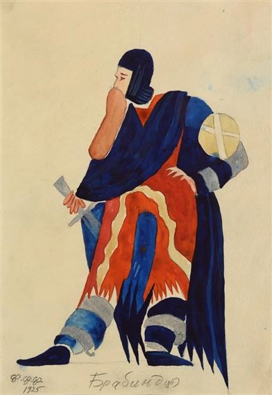 Projet de costume du personnage du comte de Brabant pour l’opéra « Lohengrin » by Fedor Fedorovich Fedorovsky, 1925