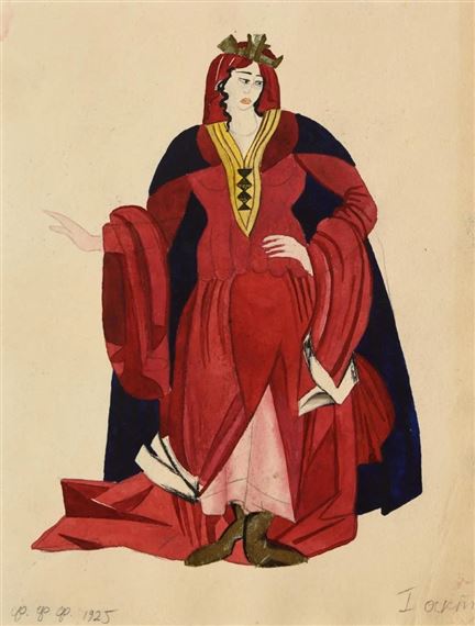 Projet de costume d’un personnage pour le premier acte de l’opéra « Lohengrin » by Fedor Fedorovich Fedorovsky, 1925