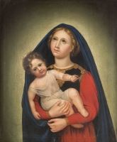 Mary with child by Nazarene School, 19th Century