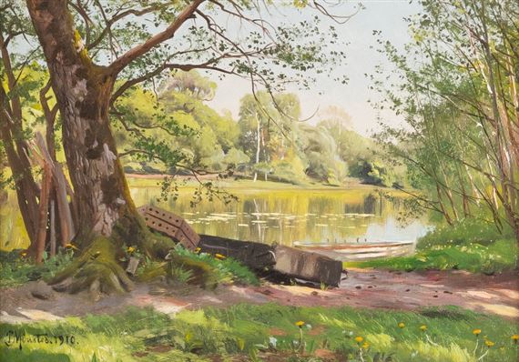 D-TOYS Puzzle 1000 Teile – „Ein Sommertag Im Wald Mit Hirschen“ Nach Peder Mørk Mønsted