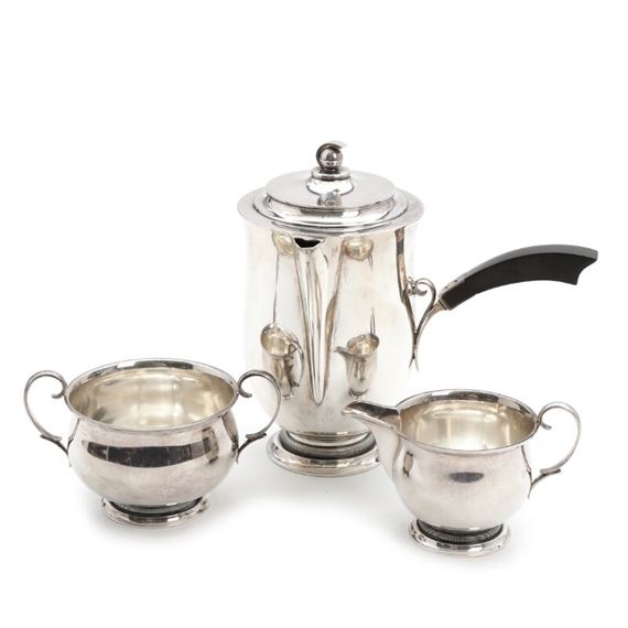 3 Works: A Danish silver Art Deco coffee set by Grann & Laglye, 1937