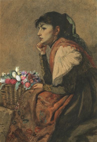 The flower seller by John Anster Fitzgerald