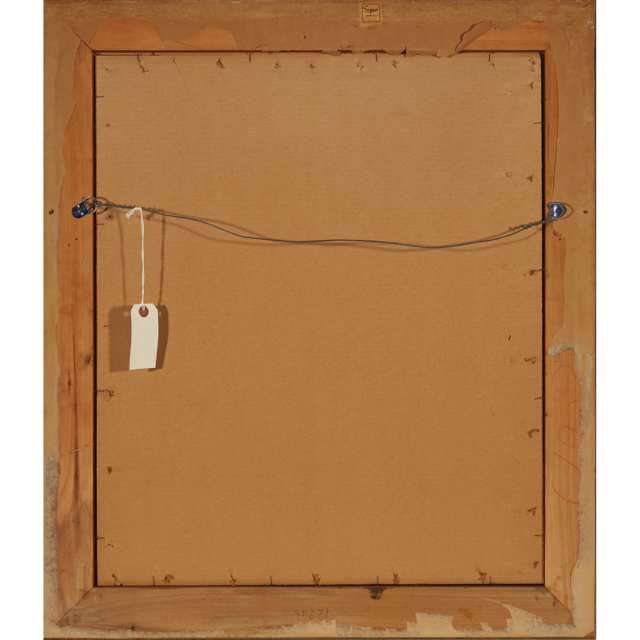 Artwork by William Strang, PORTRAIT OF A WOMAN IN A BONNET TIED WITH TARTAN RIBBONS, Made of Oil on canvas