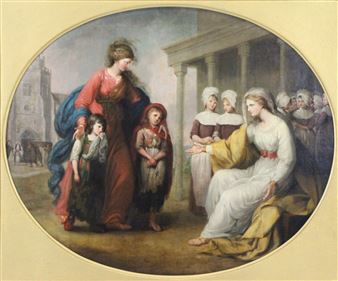 Asylum: Hope Presenting Two Orphan Girls to the Genius of the Asylum - Thomas Spence  Duche Jr.