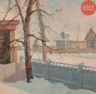 Rue enneigée - Vladimir Petrovitch Tomilovsky